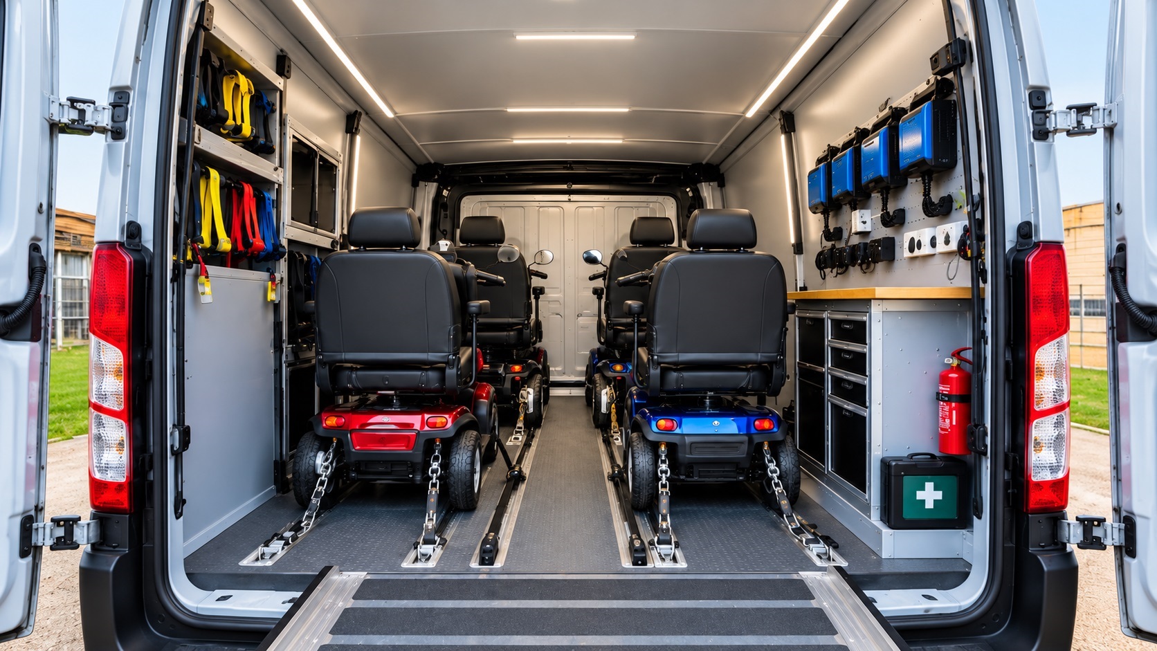 Transportability fitted van